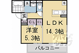 ラフィーネ丹波橋 3階1LDKの間取り
