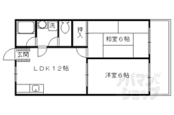 シュロスインレット 2階2LDKの間取り