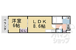 ＣＵＯＲＥｙｏｄｏ 1階1LDKの間取り