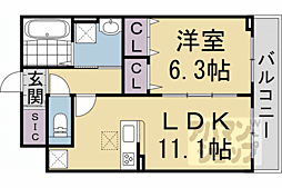 和幸館 105 1階1LDKの間取り