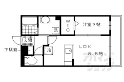 マジェスティツインI 2階1LDKの間取り