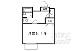 アムール水口 2階1Kの間取り