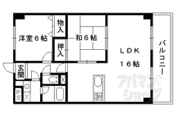 ＣＡＳＡ　ＶＥＲＤＥ 3階2LDKの間取り