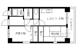 ＶＩＥＮＴＯ深草 5階2DKの間取り