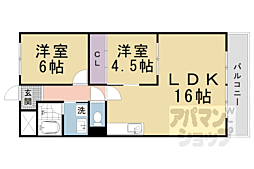 阪急京都本線 長岡天神駅 徒歩5分の賃貸マンション 3階2LDKの間取り