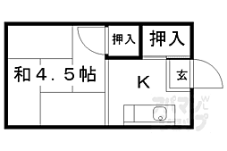丹羽パンション 3階1Kの間取り