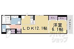 ジュメイラＫＹＯＴＯ2 1階1LDKの間取り