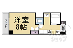 カシオペア 2階1Kの間取り