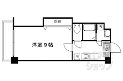 メゾン・グローリー 4階1Kの間取り