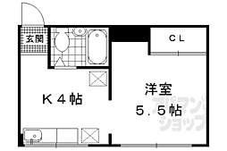 メゾン・ＰｉＰｉ 4階1Kの間取り