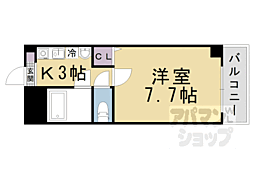 JR東海道・山陽本線 山科駅 徒歩6分の賃貸マンション 2階1Kの間取り