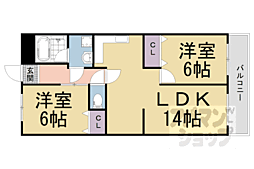 ピア.グレース21 2LDKの間取図画像
