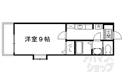 メゾン・ウィッシュ 1階1Kの間取り