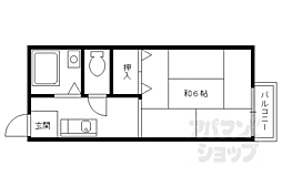 コーポゆり 1Kの間取図画像