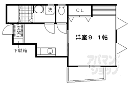 デメテル藤森 1階1Kの間取り