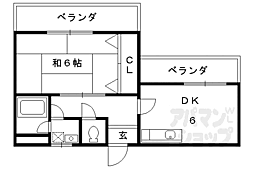 マンション松村 3階1DKの間取り