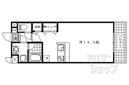 JR東海道・山陽本線 山科駅 徒歩6分の賃貸マンション 1階ワンルームの間取り