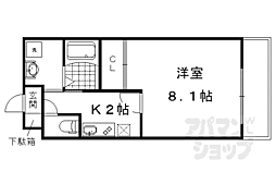 サクシード伏見京町 3階1Kの間取り