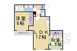 阪急京都本線 西山天王山駅 徒歩15分の賃貸マンション 3階2LDKの間取り