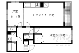 Ｎｏｕｒｉｓｈ　Ｃｏｍｙｕ 1階2LDKの間取り