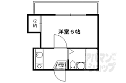 レオパレス伏見第3 1Kの間取図画像