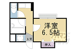 京都地下鉄東西線 山科駅 徒歩5分の賃貸マンション 2階1Kの間取り