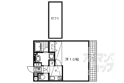 京都地下鉄東西線 椥辻駅 徒歩6分の賃貸マンション 3階1Kの間取り