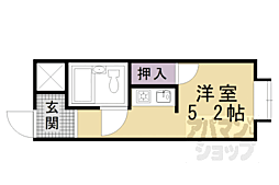 JR東海道・山陽本線 長岡京駅 徒歩2分の賃貸マンション 2階1Kの間取り