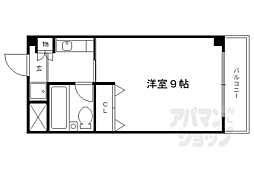 シャーラハイツ 4階1Kの間取り