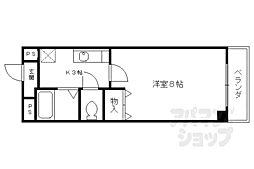 ルーミネス芦谷一番館 206 2階1Kの間取り