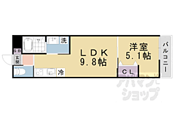 京都地下鉄東西線 椥辻駅 徒歩5分の賃貸アパート 3階1LDKの間取り