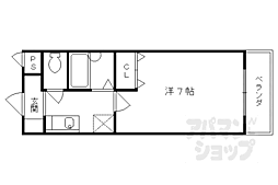 メゾン山城II 303 3階1Kの間取り