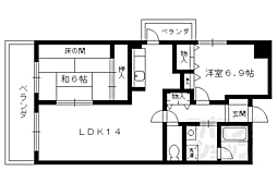 ハートフォードＭ 4階2LDKの間取り