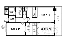 クエストオブインフィニティー 2階2LDKの間取り