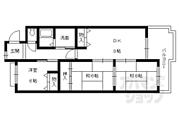 阪急京都本線 東向日駅 徒歩13分の賃貸マンション 1階3LDKの間取り