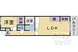 トーカン淀本町マンション 1LDKの間取図画像