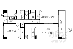 パン・スケープ 2LDKの間取図画像