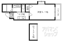 メゾン・リズミィ 1Kの間取図画像