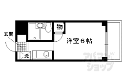 ブルックスドム 1Kの間取図画像