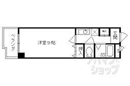 フォレスト醍醐 1Kの間取図画像