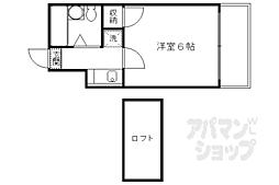 グローリーハイツ淀 1Kの間取図画像