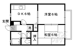 グランシャリオE棟 2DKの間取図画像