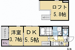 淀ヒルズ 1DKの間取図画像