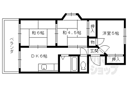 コーポ桃山 3DKの間取図画像
