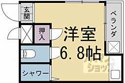 桃山サニーハイツ ワンルームの間取図画像