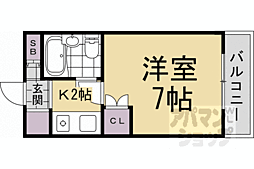 コスモクリーンハイツ 1Kの間取図画像