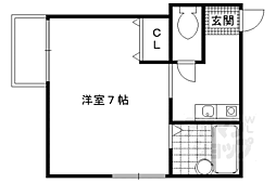 マーブル 1Kの間取図画像