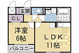 ミレ・グランデ伏見 1LDKの間取図画像