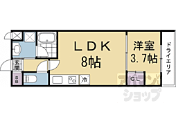 京都市伏見区上中町マンション 1LDKの間取図画像