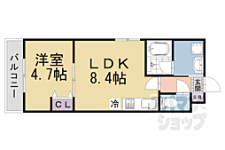 ブライト伏見丹波橋 1LDKの間取図画像